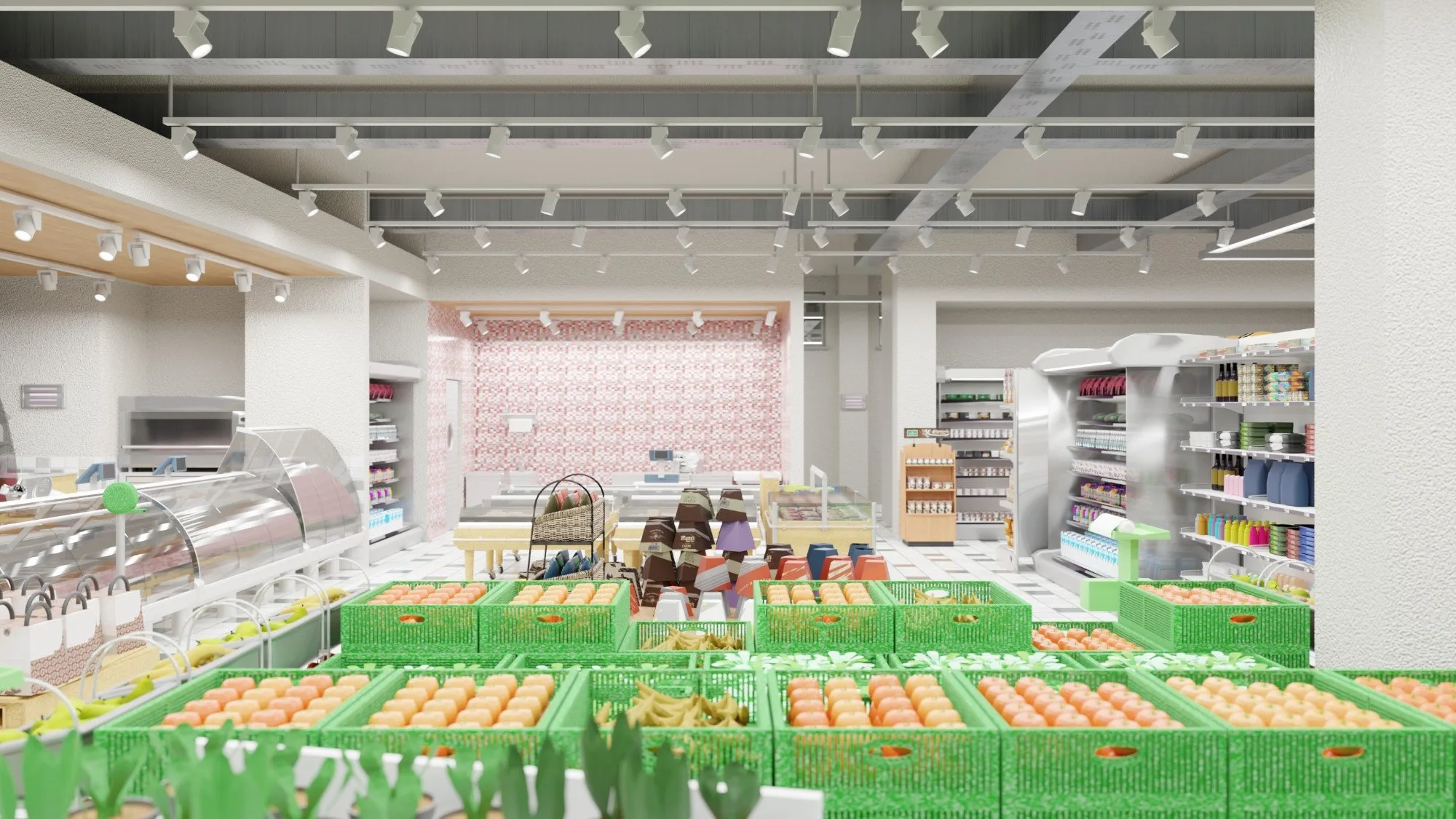 Coop Capoliveri, render del reparto ortofrutta