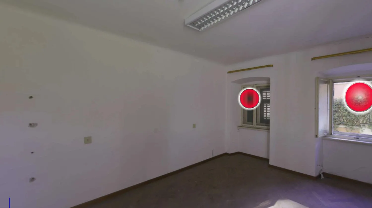Trieste, foto panoramica di una stanza acquisita dal laser scanner