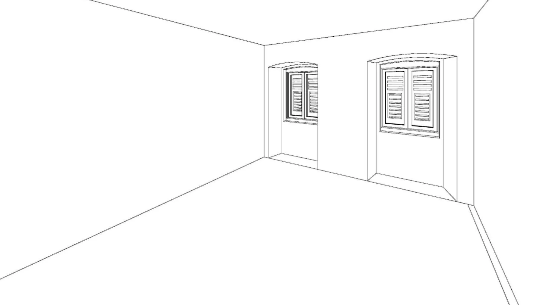Trieste, la stessa stanza nel modello BIM in Revit