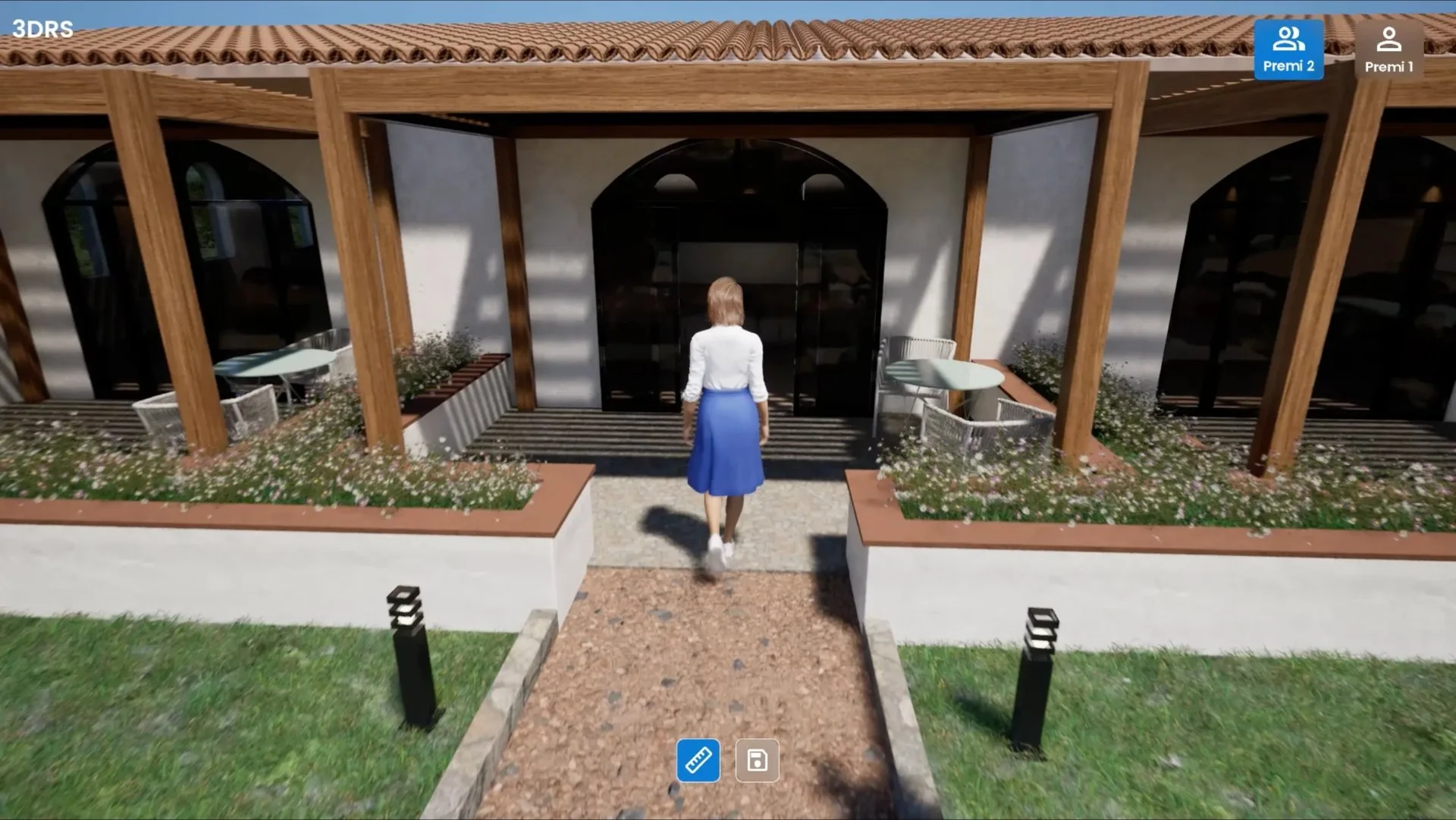 Wine Resort in Toscana, visita in terza persona con avatar in 3DRS